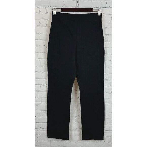 SPANX black pull on stretch pants straight leggings size M - Picture 1 of 6